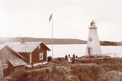 Staviken, vänern, värmland, fyrvaktare, fyr, fyr, lighthouse, 1905